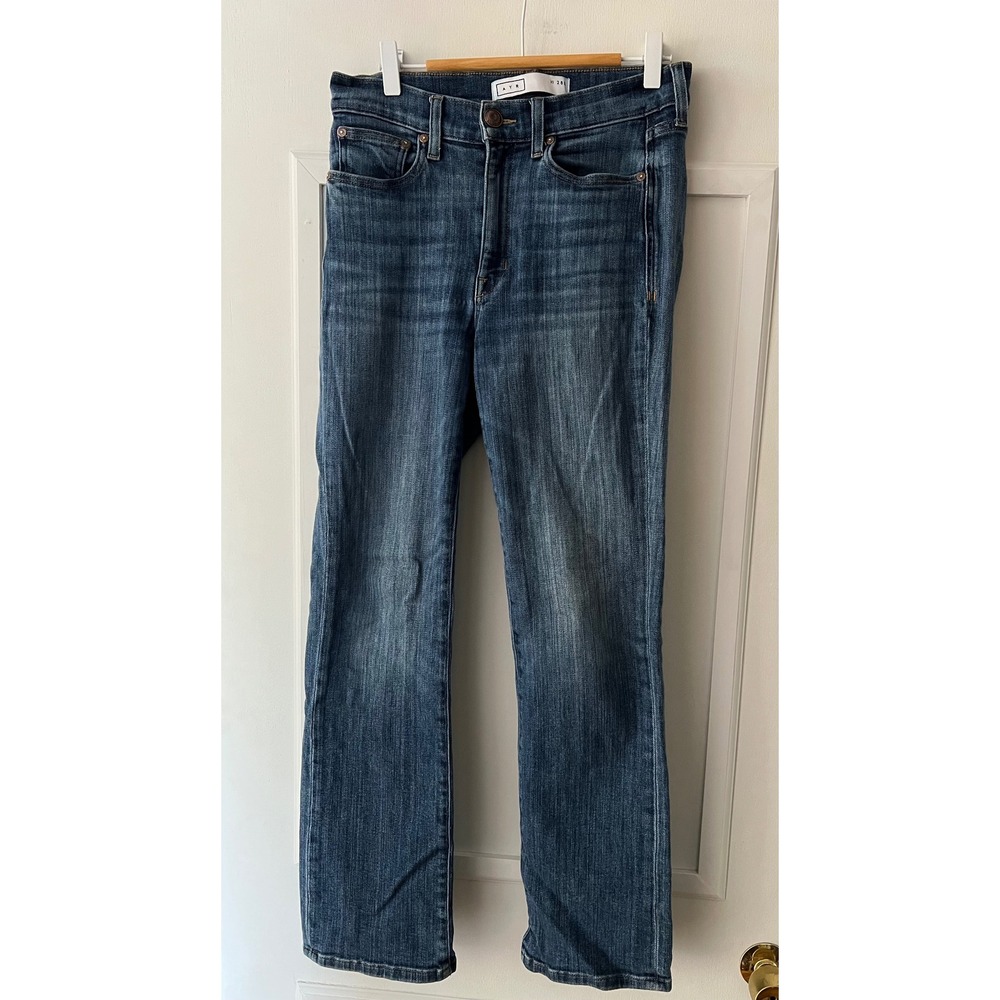 AYR The Pop Jeans Womens 28 Blue Medium Wash High Rise Straight Leg Denim